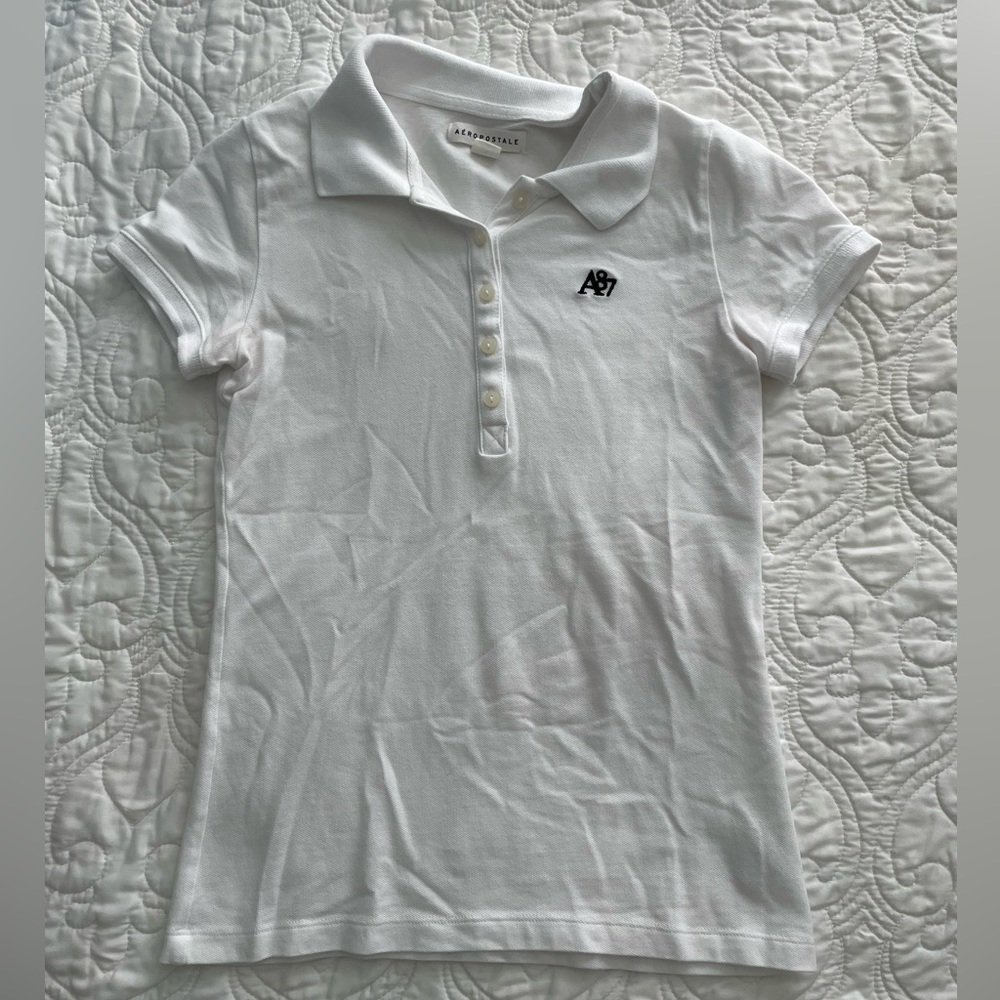 Small white Aeropostale polo shirt